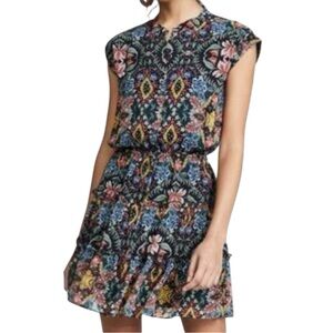 Rebecca Minkoff Floral Ollie Tiered Dress Women S Ruffles Waisted Fairy Whimsy